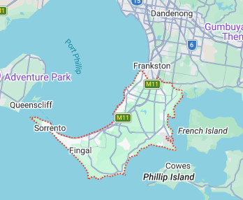Sorrento on map